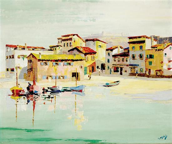 Appraisal: George Muris British th century ST TROPEZ oil on board