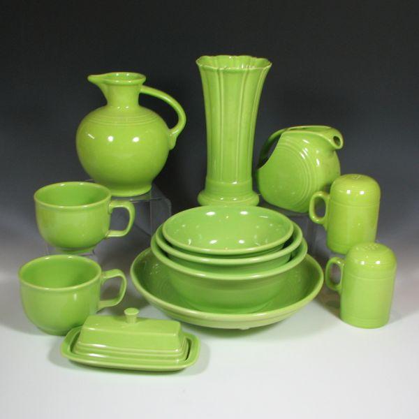 Appraisal: Twelve pieces of Fiesta in Chartreuse including a carafe small