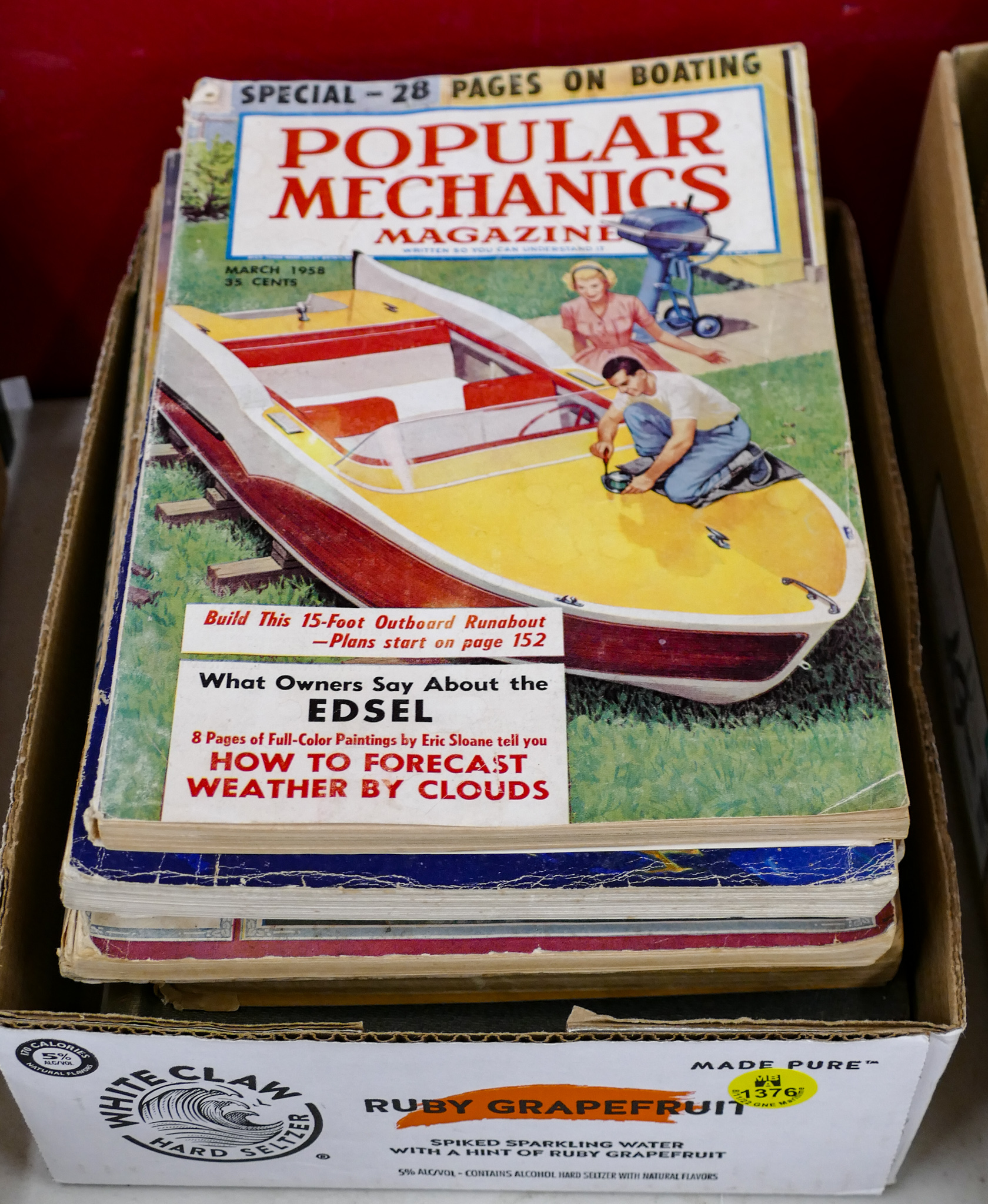 Appraisal: Box Old Popular Mechanics Magazines