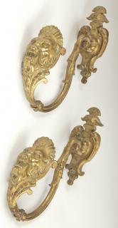 Appraisal: Pair of French Bronze Curtain Tiebacks th c w Pair