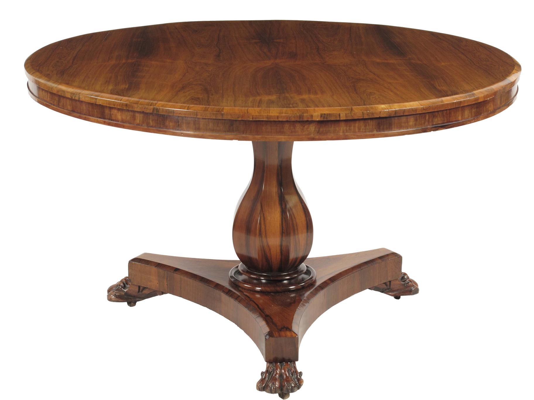 Appraisal: A mid th century rosewood centre table