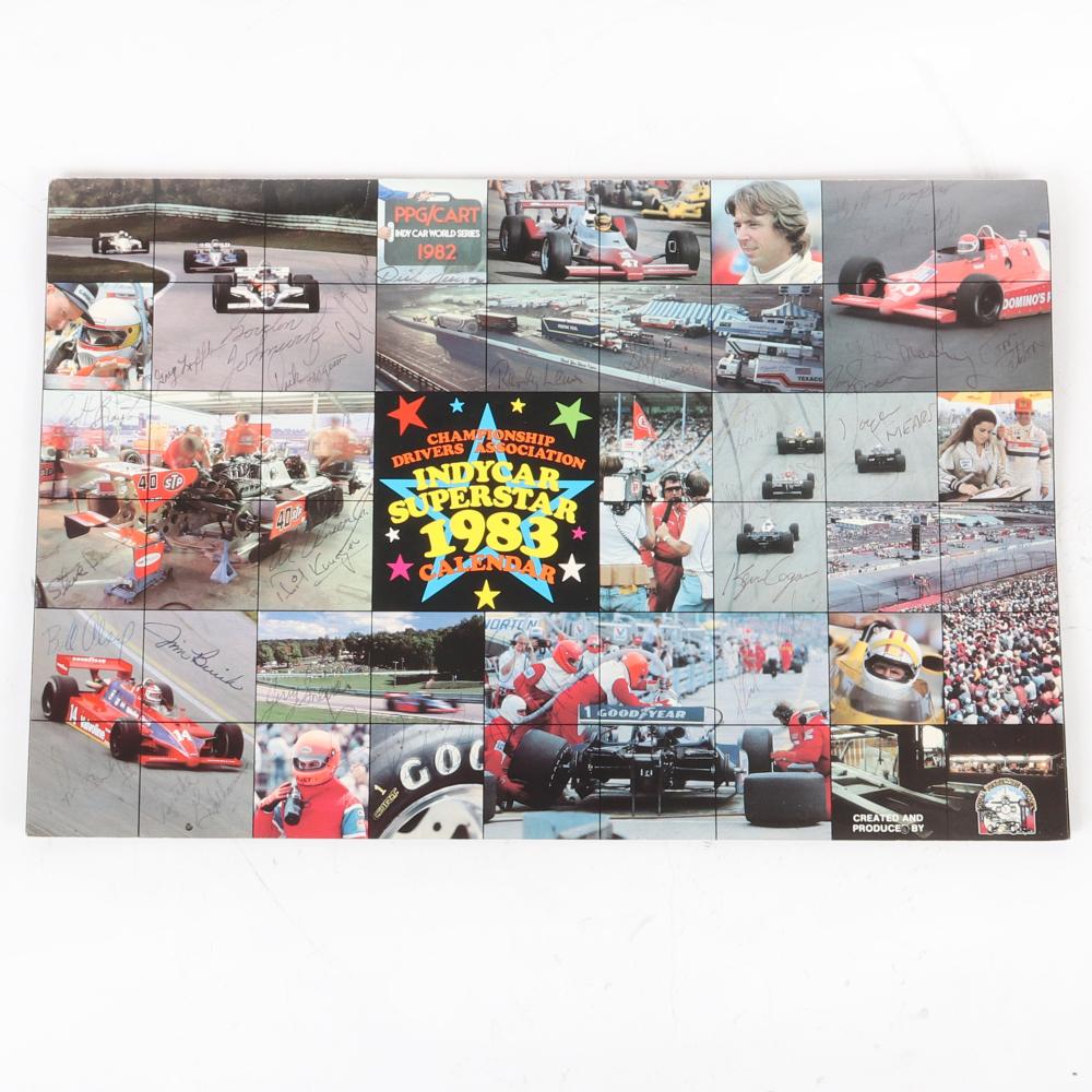 Appraisal: INDY SUPERSTAR CALENDAR SIGNED BY OVER DRIVERS Indy Superstar Calendar