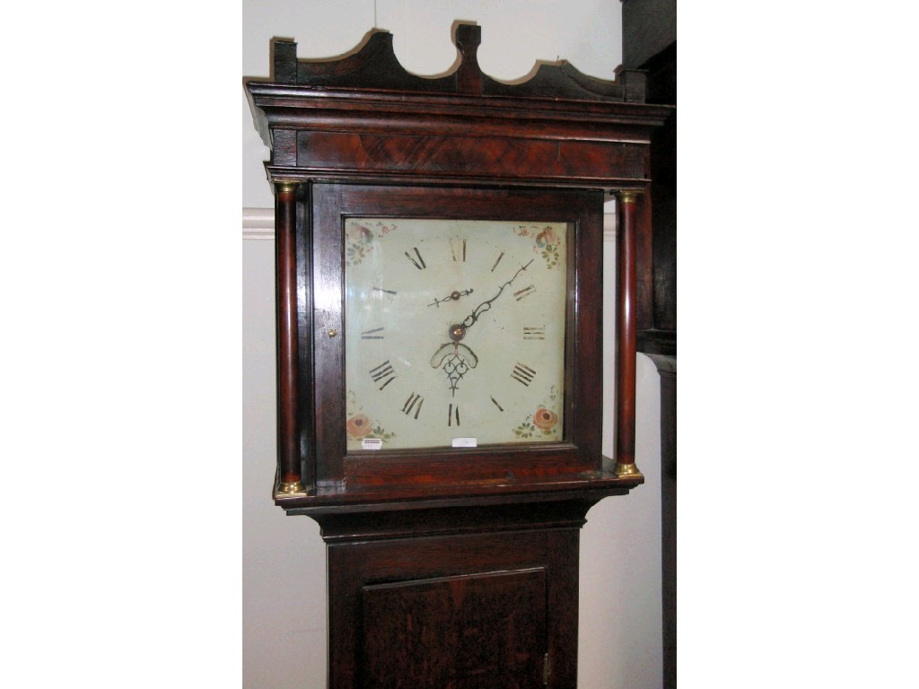 Appraisal: A George III oak longcase clock of thirty-hour movement striking