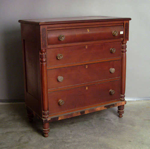 Appraisal: Pennsylvania Empire cherry chest of drawers th c h w