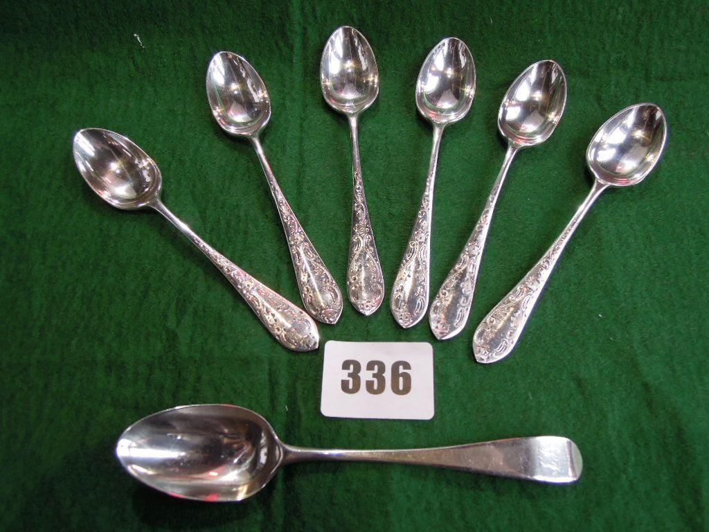 Appraisal: A set of six Scottish egg spoons Edinburgh and a