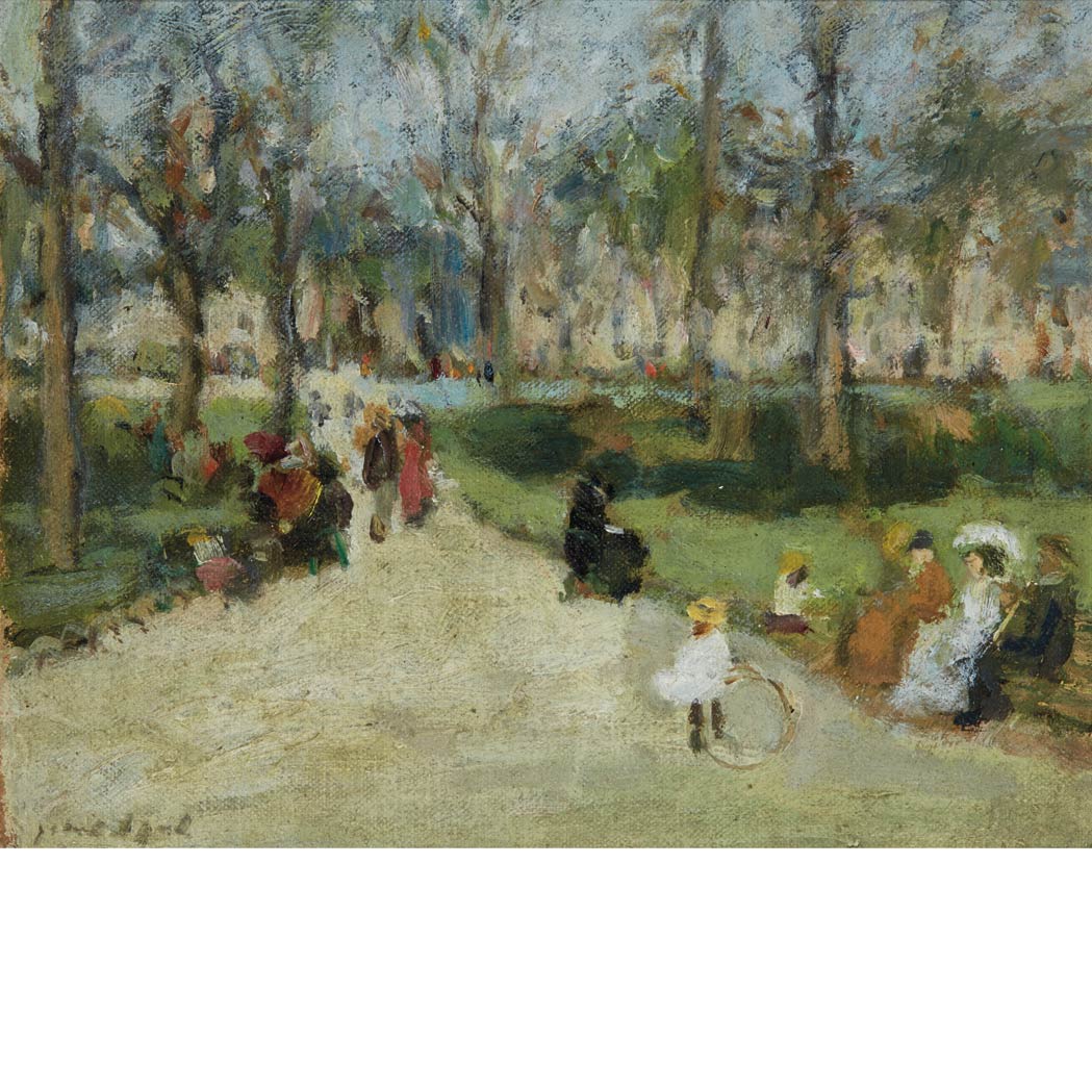 Appraisal: Gabriel Spat French - In the Park Signed Gabriel Spat