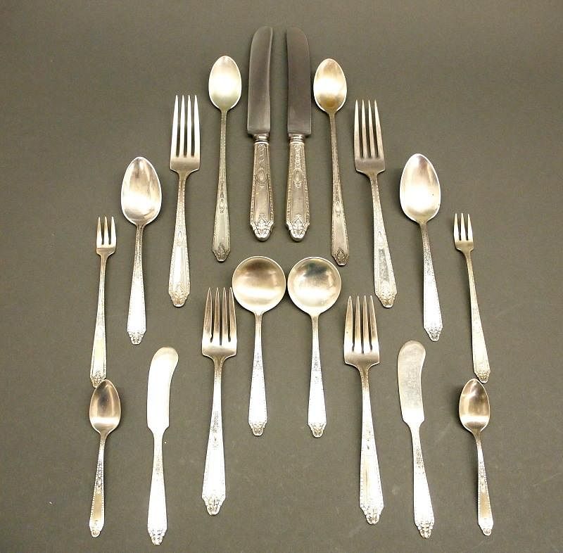 Appraisal: Whiting Cinderella Sterling flatware A Sterling Silver flatware set by