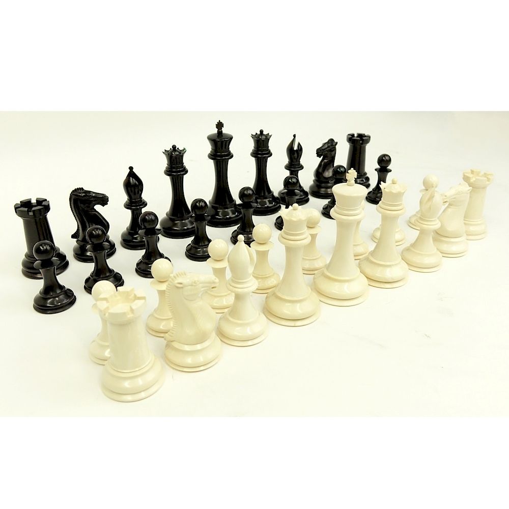 Appraisal: House Of Staunton Ivory Chess Set House Of Staunton Mammoth