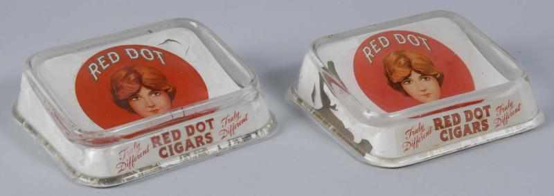 Appraisal: Pair of Red Lion Tobacco Change Trays Description s From