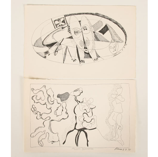 Appraisal: Robert Lohman American - Seventeen abstract form and figural studies