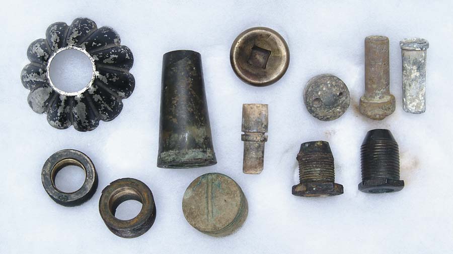 Appraisal: LOT OF FUSES All excavated unless otherwise noted Two brass