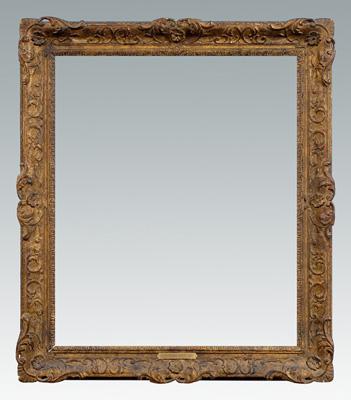 Appraisal: French style frame gilt and painted wood and composition frame