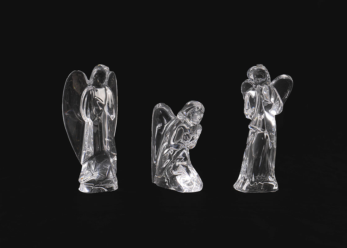 Appraisal: BACCARAT CRYSTAL ANGELS pieces total all marked Baccarat to include