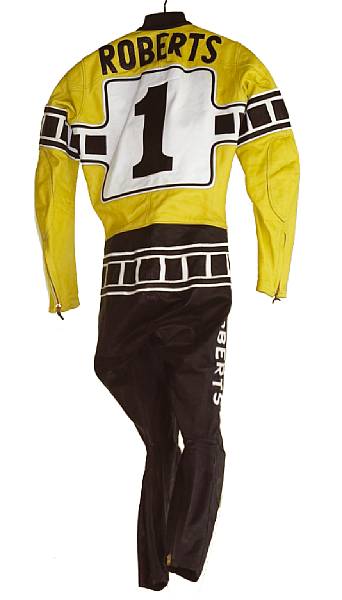 Appraisal: A set of Kenny Roberts racing leathers number in yellow