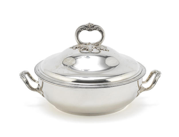 Appraisal: A late th century French silver vegetable dish and cover