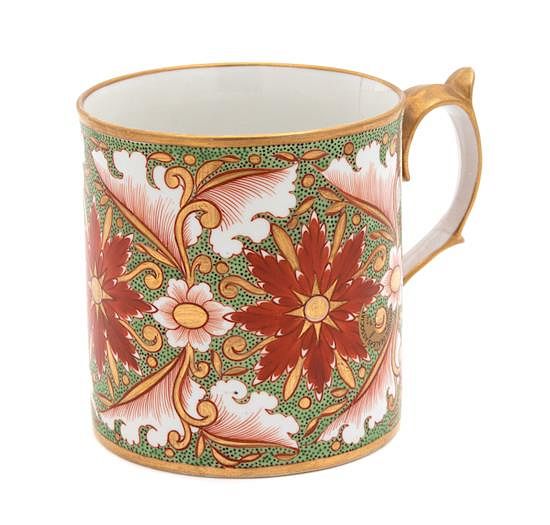 Appraisal: A Large Minton Porcelain Mug Height inches A Large Minton