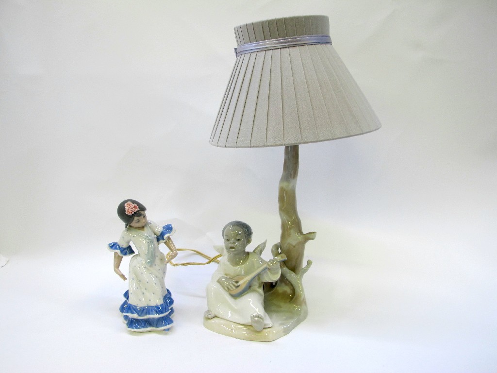 Appraisal: Lladro figure of a girl dancing and a Lladro lamp