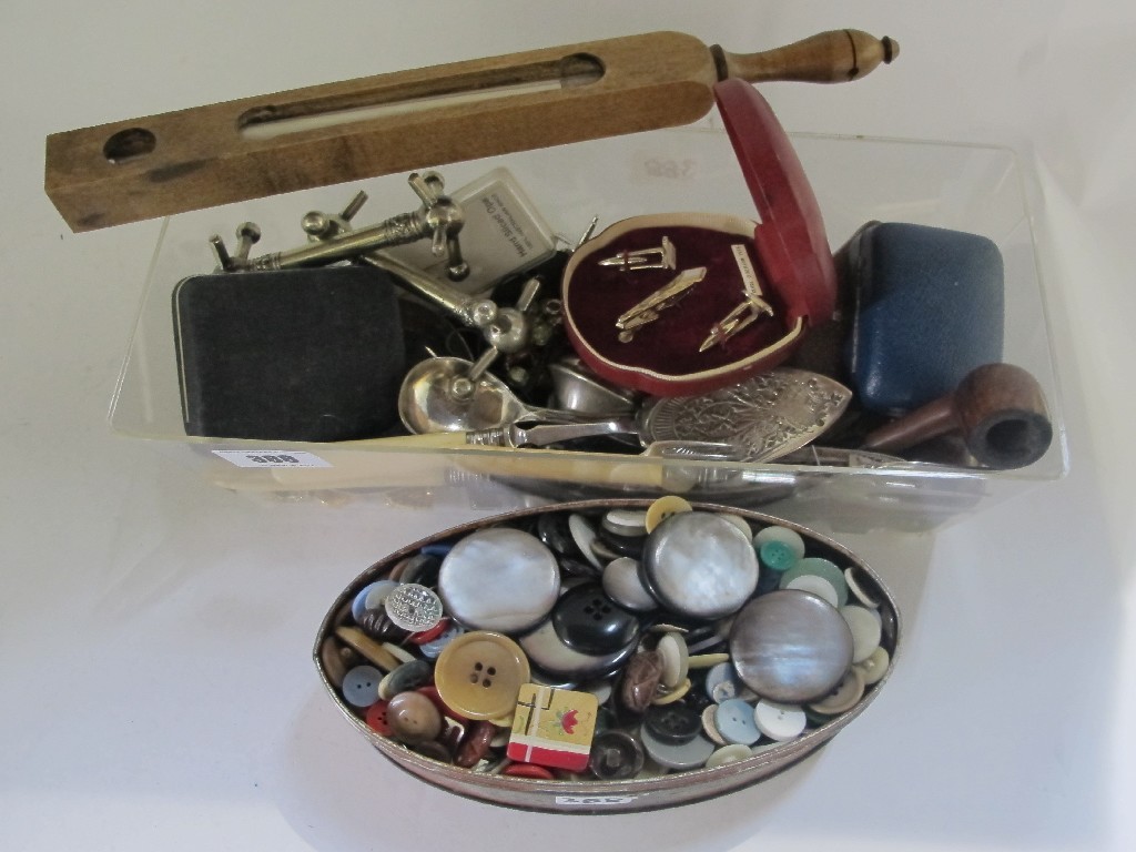 Appraisal: Lot comprising box of miscellania - jewellery knife rests cutlery