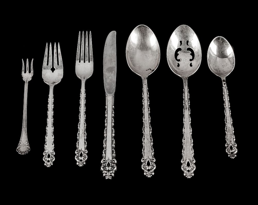 Appraisal: An American Silver Flatware Service An American Silver Flatware Service