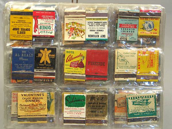 Appraisal: Matchbox collection Cardboard 's- 's decorative matchbox covers depicting various