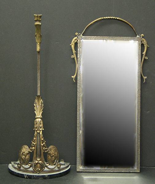 Appraisal: A Louis XV style gilt metal console and mirror height