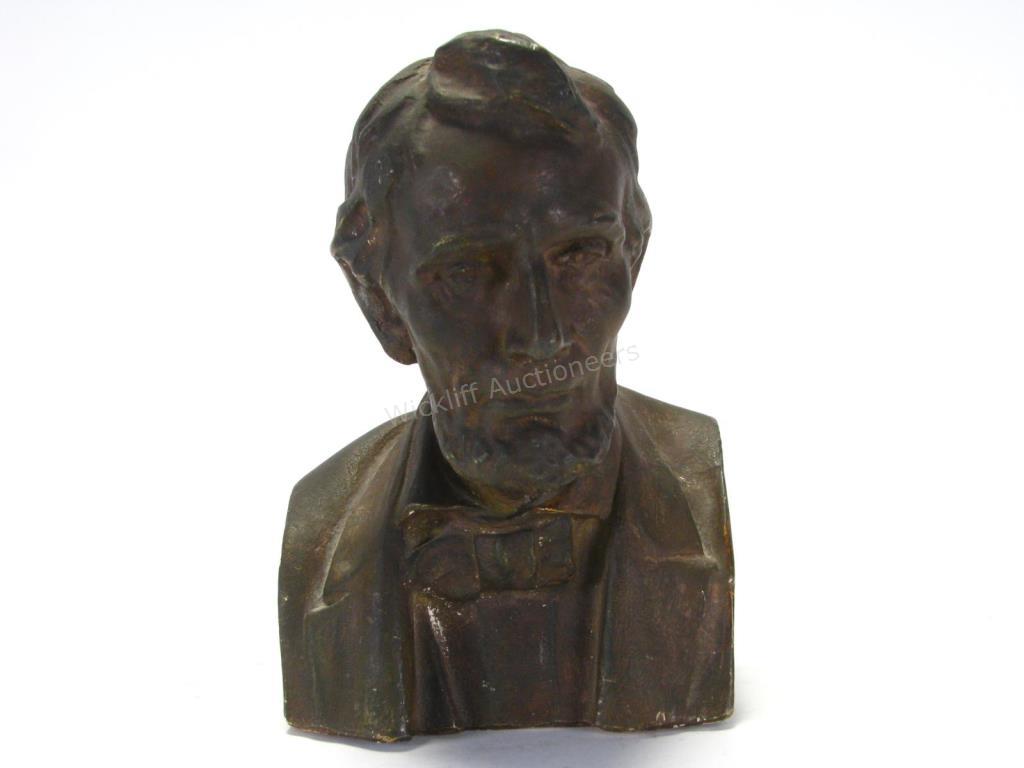 Appraisal: Gutzon Borglum Plaster Bust of Abraham Lincoln Gutzon Borglum American