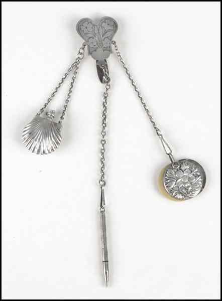 Appraisal: VICTORIAN SILVERPLATE CHATELAINE Condition No Specific Condition Recorded - Sold