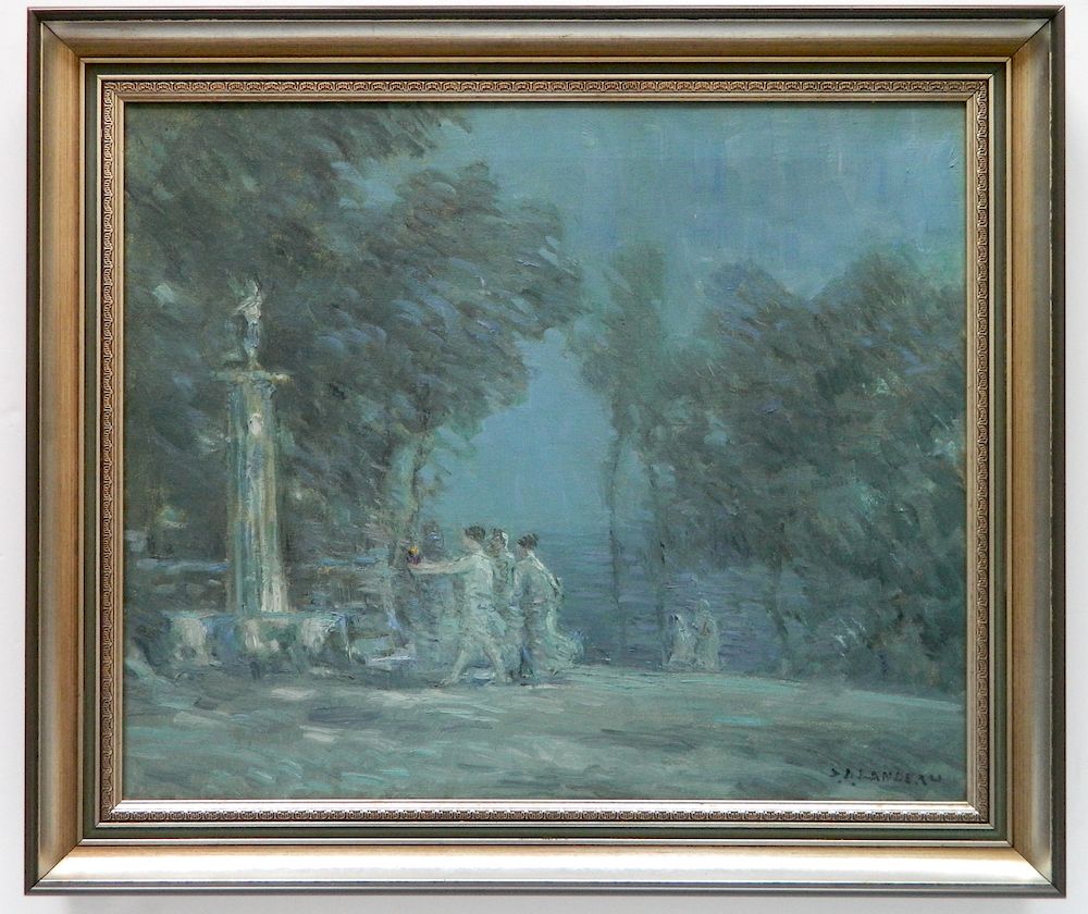 Appraisal: Sandor Landeau oil Sandor Landeau American - - Figures in