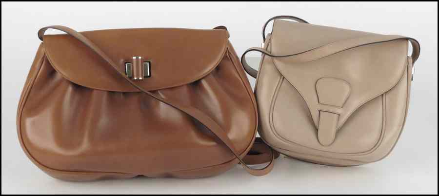 Appraisal: SALVATORE FERRAGAMO TAN LEATHER HANDBAG Together with a Salvatore Ferragamo