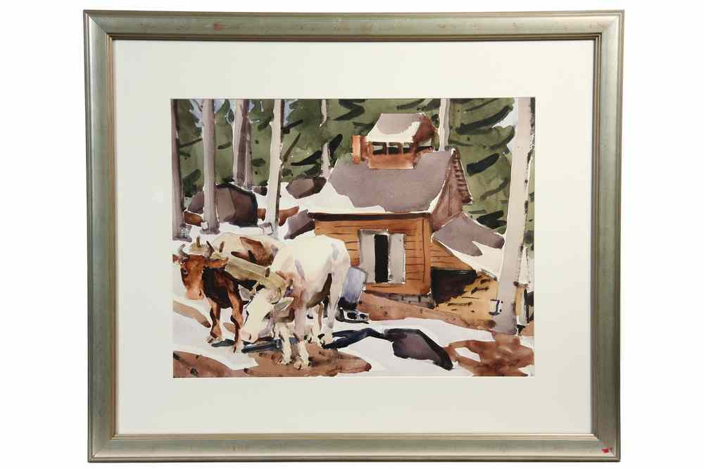 Appraisal: WATERCOLOR - 'Sugaring' by James Edward Fitzgerald MA CA -