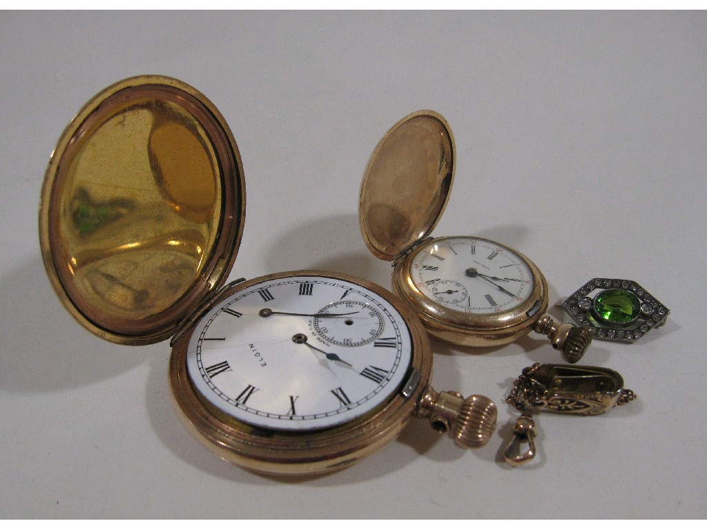 Appraisal: Lot comprising rolled gold pocket watch rolled gold fob watch