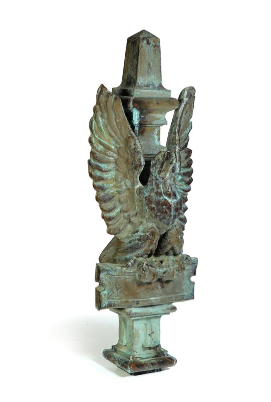 Appraisal: ARCHITECTURAL FINIAL American late th-early th century copper Tall obelisk