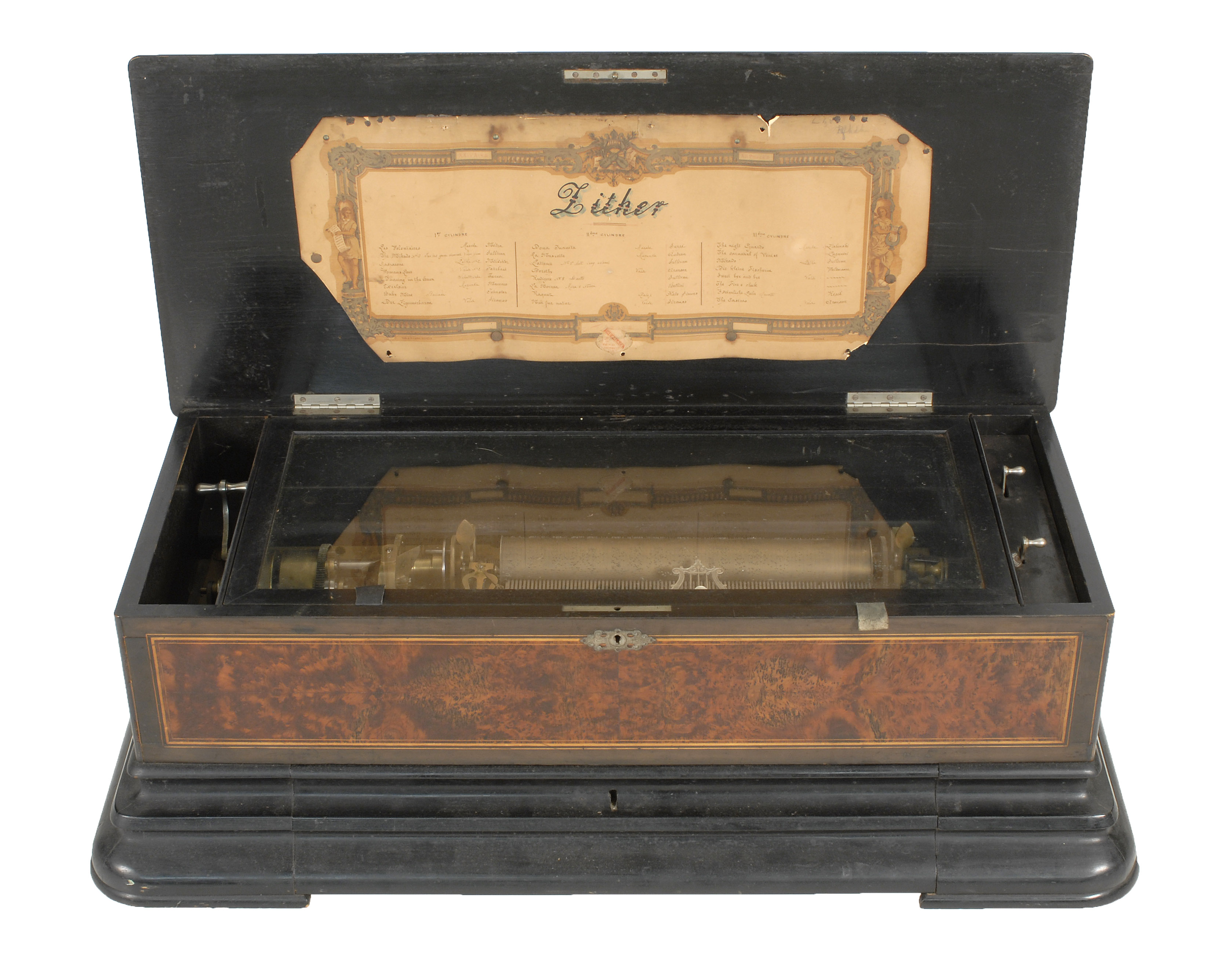 Appraisal: SWISS MUSIC BOX Late th Early th CenturyRetailed by The