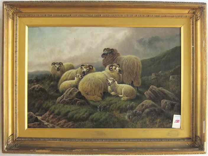 Appraisal: WILLIAM P HOLLYER OIL ON CANVAS British th century Pastoral