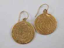 Appraisal: A pair of yellow metal tests ct gold earrings with