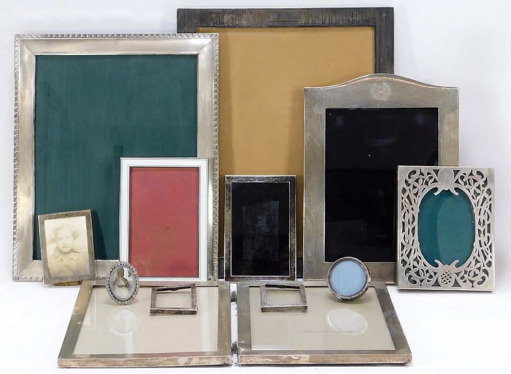 Appraisal: Various Silver Picture Frames Grouping United States Early th Century