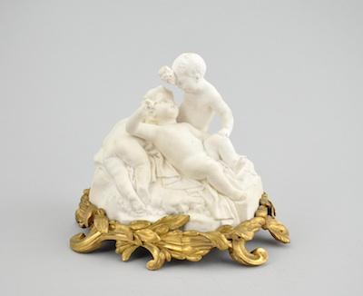 Appraisal: A Biscuit Porcelain Figural Group on an Ormolu Base The