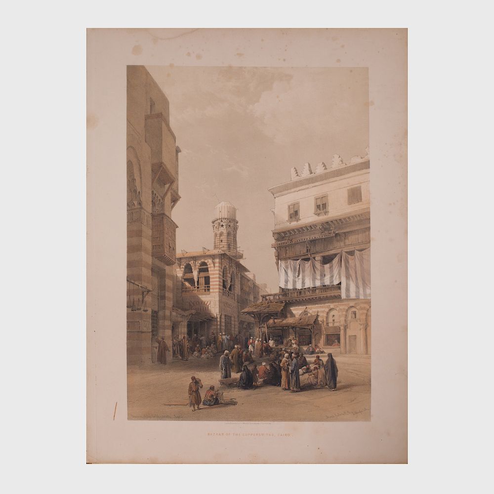 Appraisal: After David Roberts - Bazaar of the Coppersmiths Cairo Lithograph