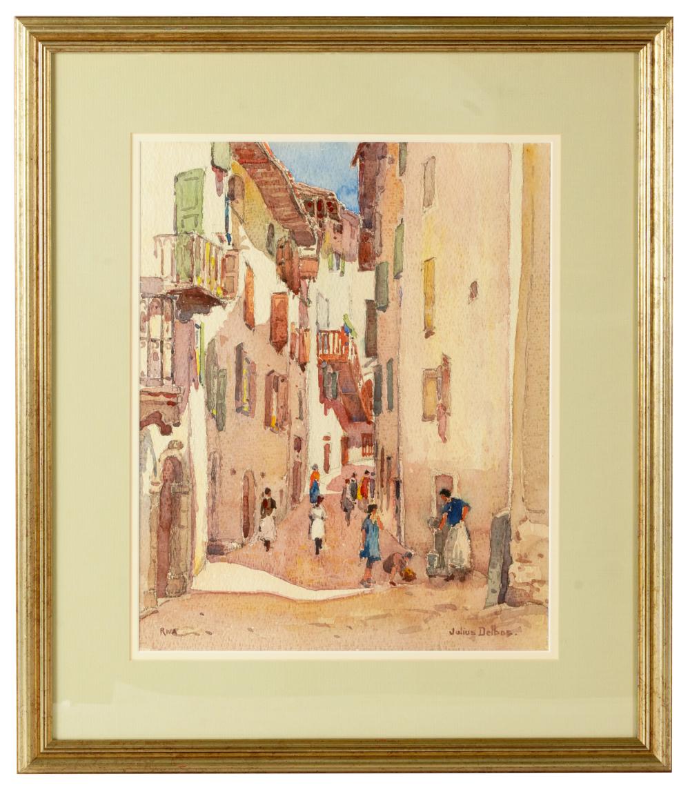 Appraisal: JULIUS MAXIMILIAN DELBOS - RIVA watercolor on paper signed lower