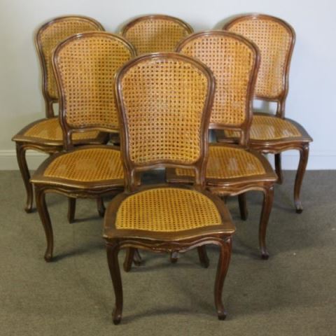 Appraisal: Italian Caned Back Chairs From a West th St NYC