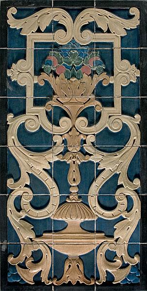 Appraisal: ROOKWOOD FAIENCE PANELS FROM MILLS RESTAURANT Cincinnati Ohio ca A