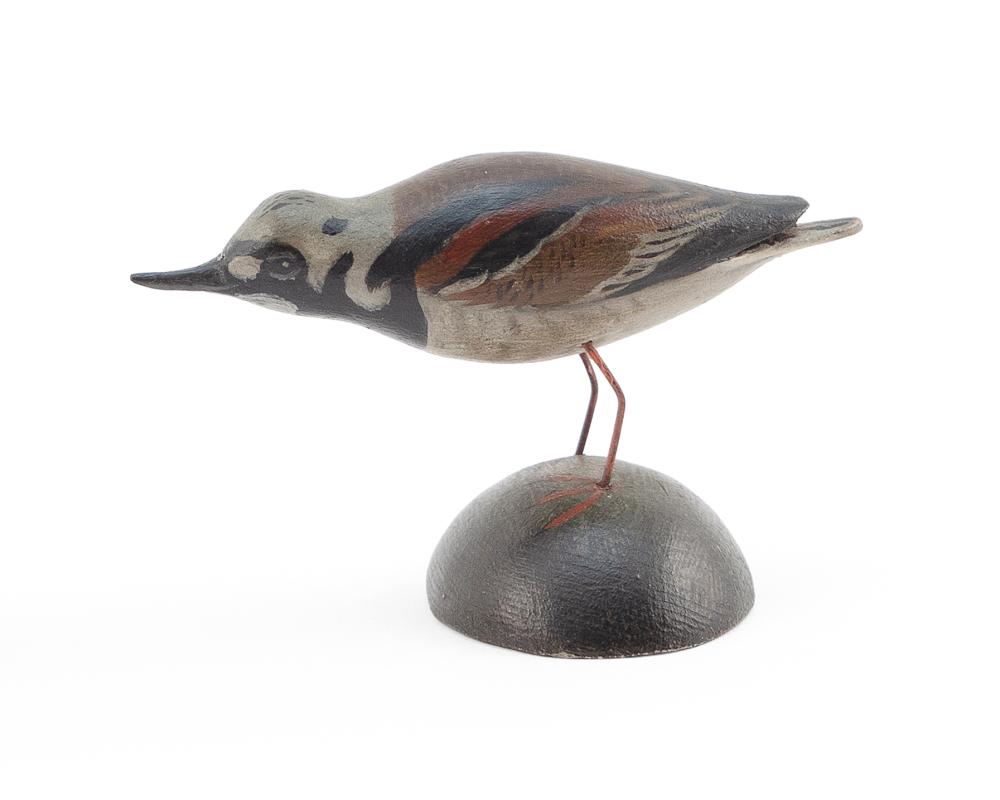 Appraisal: A ELMER CROWELL MINIATURE RUDDY TURNSTONE EAST HARWICH MASSACHUSETTS CIRCA