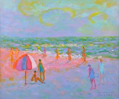 Appraisal: Constantine Cherkas Russian American b La Jolla Beach Oil on