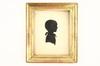 Appraisal: SILHOUETTE - s bust profile of young boy cut opening