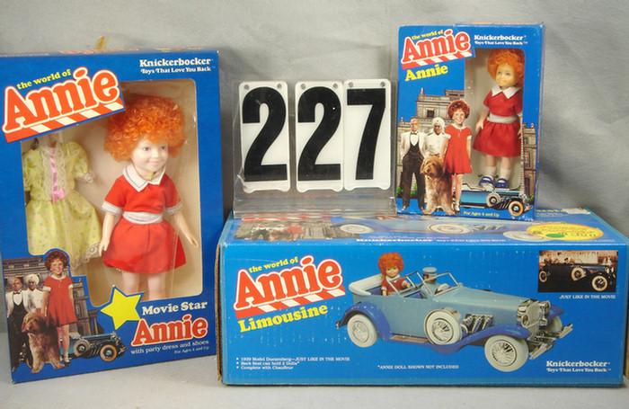 Appraisal: Annie Doll Sets set of mint in original boxes dolls