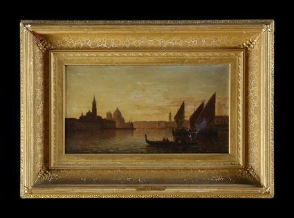 Appraisal: LOUIS COMFORT TIFFANY - VENICE Oil on canvas x in