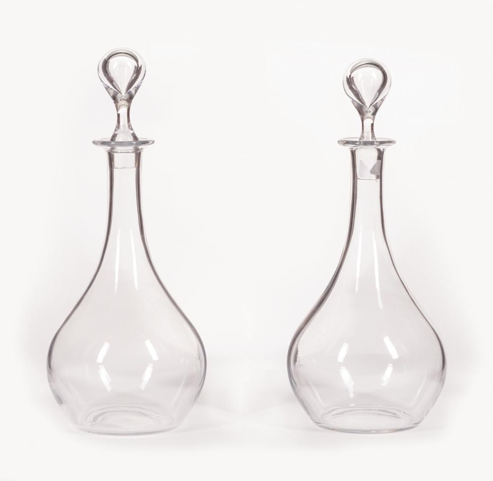 Appraisal: Pair of Baccarat Montaigne Patter Crystal Decanters mid- th c