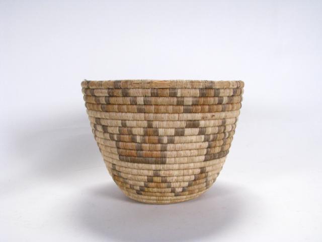 Appraisal: Native American woven basket with geometric design '' tall ''