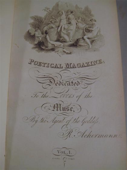 Appraisal: vols Rowlandson Thomas et al illustrators Poetical Magazine London R