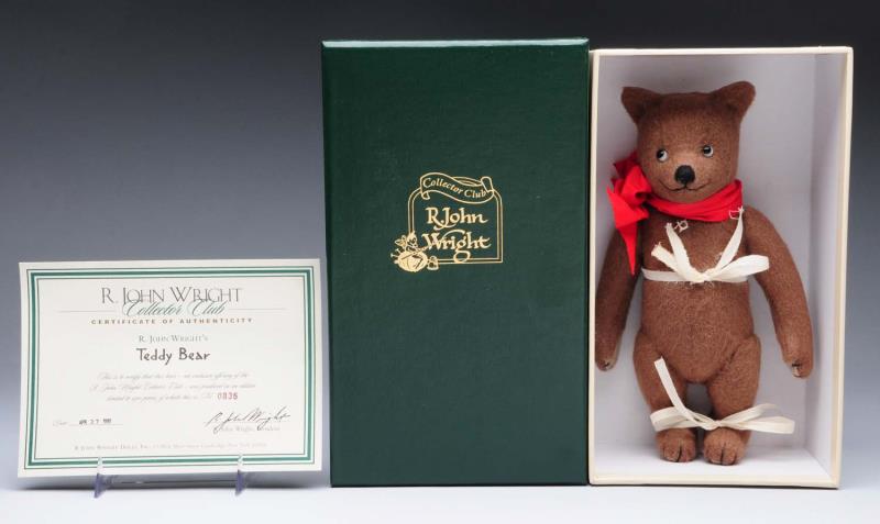 Appraisal: R John Wright Teddy Bear Saucy fellow from the Collector